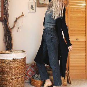long black cardigan